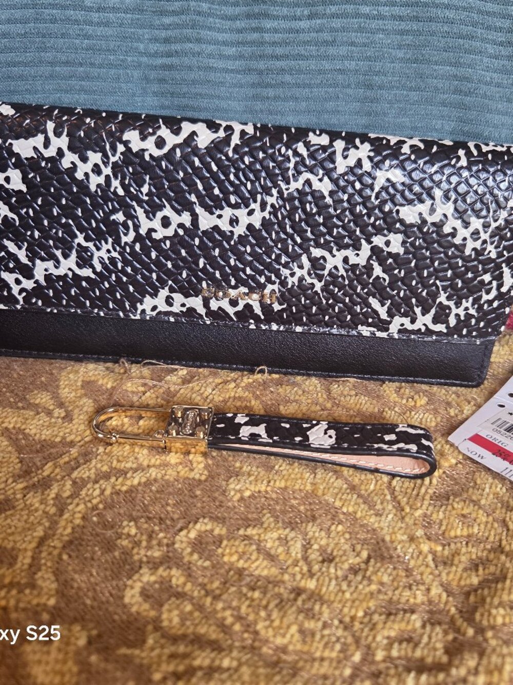 Coach Madison Python Soft Embossed Slim Wallet & Key Fob, Y2K Era